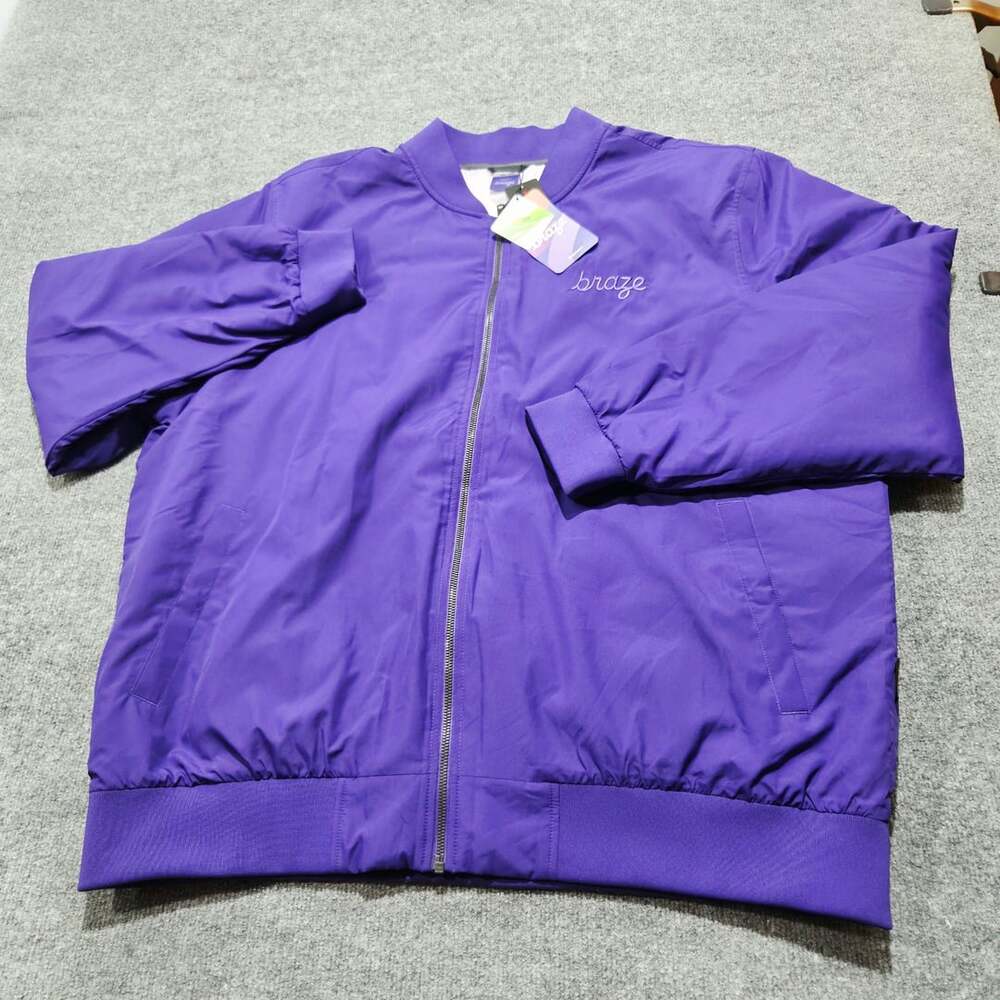Braze Bomber Jacket Size 2XL/2TG Purple Full Zip